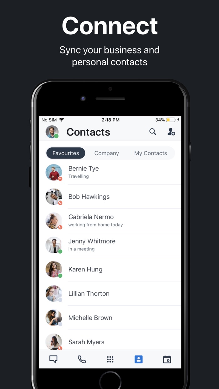 Business and personal contacts