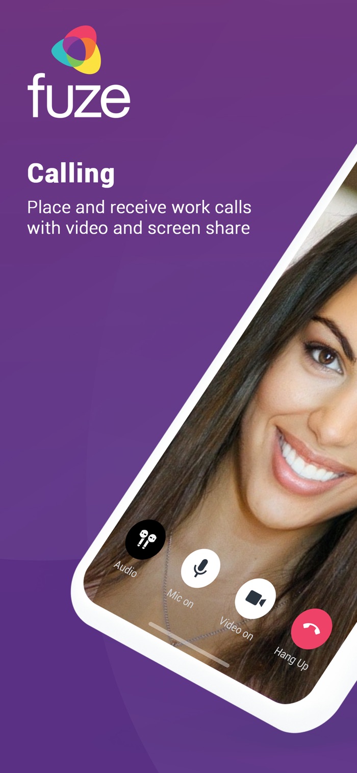 Placing a work call with video