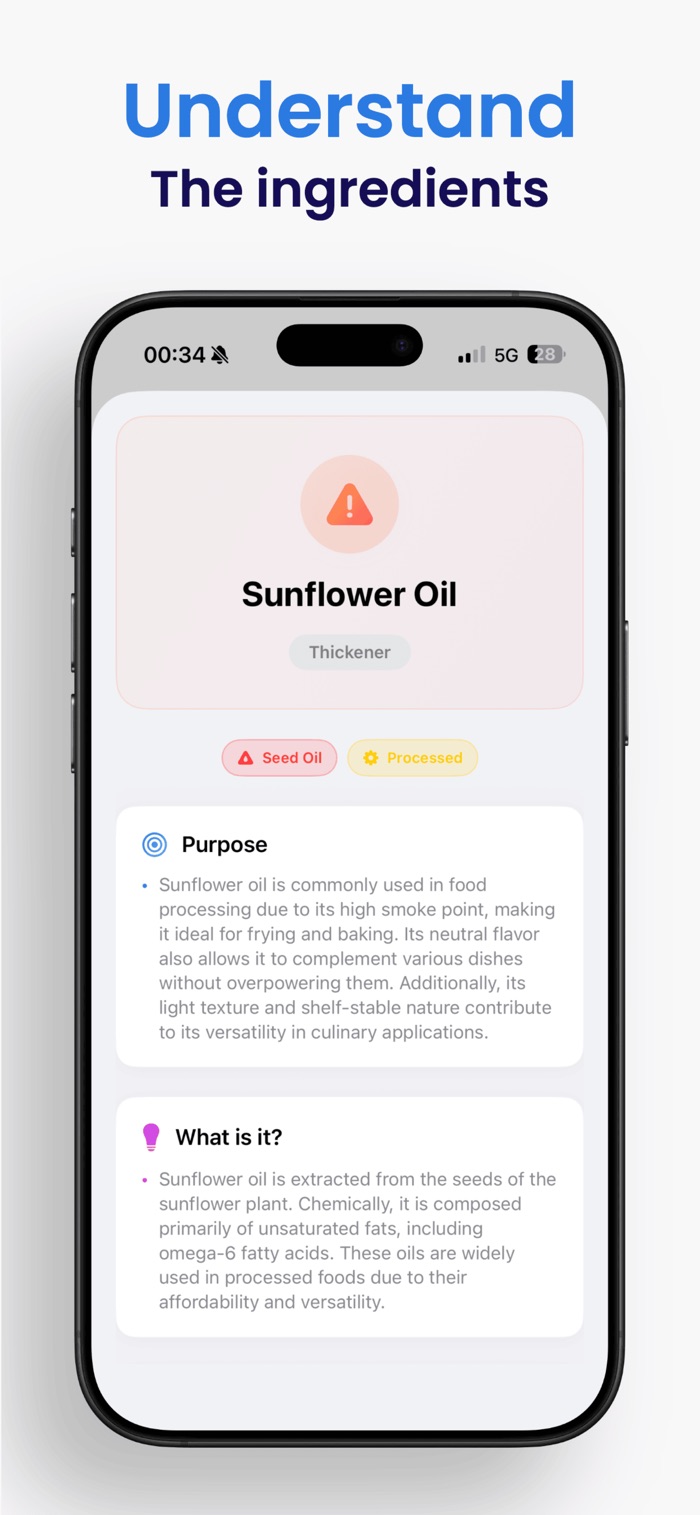 Detail page for a single ingredient