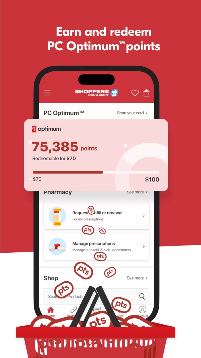 Earning and redeeming PC Optimum points